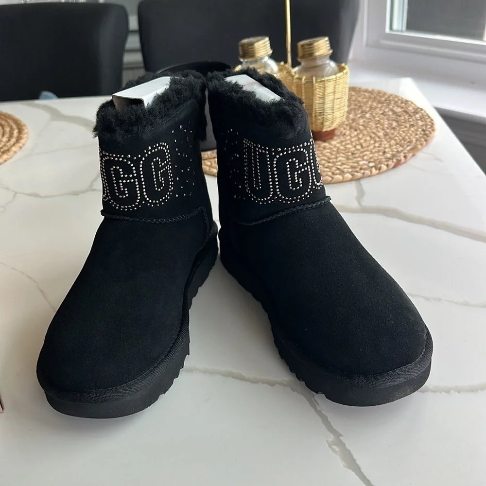UGG® Classic Gem Faux Fur Lined Mini Boot